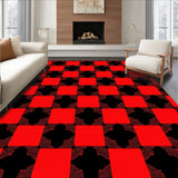 Highland Tartan Crisscross Decorative Welcome Accent(Red)