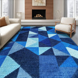 Ultra Soft Area Rug, Non Slip, Stain Resistant, Washable Area Rugs for Living Room, Bedroom, Hawaiian Turtle Geometric(Blue)