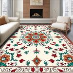 Elegant Medallion Tapestry With Intricate Floral Vine Ornamental Design (Red) - ODIKA