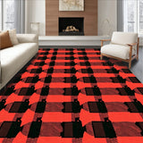 Winter Tartan Revival with Vintage Checkerboard(Red)