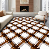 Bold Farmhouse Tartan with Wide Intersecting Lines(Brown)
