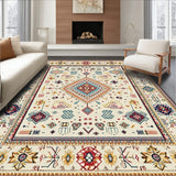 Boho Chic Cream with Geometric Accents(Beige)