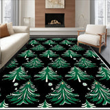 Xmas Tree Forest Enchanted Woodland Holiday Scene(Green)