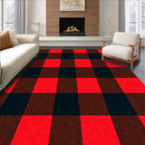Bold Buffalo Check with Crisp Interlocking Lines(Red)