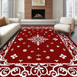 Baroque Floral Scrollwork with Faded Petal Embellishments (Red) - ODIKA