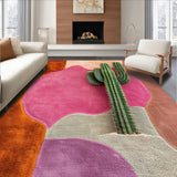 Ultra Soft Area Rug, Non Slip, Stain Resistant, Washable Area Rugs for Living Room, Bedroom, Cowboy Boot Cactus(Orange)