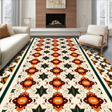 Southwestern Medallion with Whimsical Pumpkin Motifs(Orange)