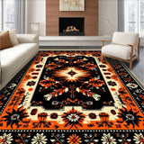 Ultra Soft Area Rug, Non Slip, Stain Resistant, Washable Area Rugs for Living Room, Bedroom, Vintage Lodge Wildlife(Black)