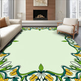 Nature Inspired Blooming Fauna Artistic Decorative (Green)