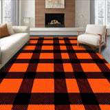 Autumn Harvest Checkered with Bold Contrasting Stripes(Orange)