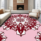 Snowflake Festive Holiday Accent Decorative Floor(Pink)