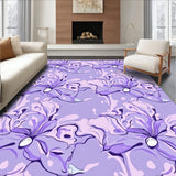 Plush Blossom Swirl Contemporary Accent(Purple)