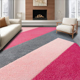 Ultra Soft Area Rug, Non Slip, Stain Resistant, Washable Area Rugs for Living Room, Bedroom, Modern Abstract Thin(Pink)