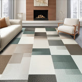 Ultra Soft Area Rug, Non Slip, Stain Resistant, Washable Area Rugs for Living Room, Bedroom, modern patchwork cotton washable(Beige)