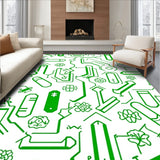 Digital Joystick Mosaic with LED Circuit Board Design (Green)