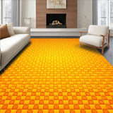 Honeycomb Hexagon Plush Decorative Area(Orange)