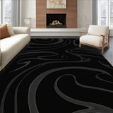 Luxurious Swirl Abstract Modern Contemporary Elegant (Black)