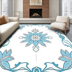 Art Nouveau Blossom Medallion with Flowing Petal Details (Blue) - ODIKA