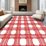 Classic Check Plaid with Bold Stripe Accents and Crisp Contrast(Red)