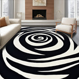 Abstract Swirl Vortex Design with Dynamic Wave(Black)