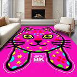 Festive Cat Outline with Twinkling Light Motif and Playful Charred Accents(Pink)