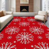 Festive Snowflake Holiday Tapestry Elegant Winter Wonderland(Red)