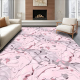 Marbled Stone Veining with Natural Mineral Inspired Formations (Pink)