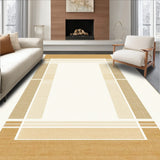 Bordered Geometric Area Showcasing Subtle Striated Lines and Beige Hues(Beige)