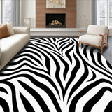 Handwoven Zebra Inspired Entry with Natural Texture Finish(Black)