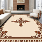 Elegant Damask Symmetrical Medallion Tapestry(Beige)