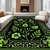 Enchanted Botanical Garden Mystical Vintage Floral Illustration (Black) - ODIKA