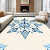 Enchanted Ice Crystal Holiday Floor Magical Winter Motifs(Blue)