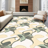 Minimalist Abstract Wave Featuring Fluid Interlocking Lines (Beige) - ODIKA