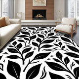 Chic Contemporary with Abstract Floral Silhouettes (Black)