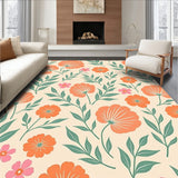 Retro Botanical Garden Artistic Print Elegant(Orange)