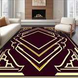 Art Chevron Motif with Metallic Highlights and Flourishes (Brown)