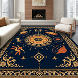 Esoteric Astrology Symbol Floor Covering(Blue)