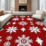 Yuletide Celebration Accent Snowflake Hallway Throw(Red)
