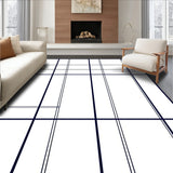 Windowpane Quadratic Graph Decorative Stylish Trendy Artistic (Black)