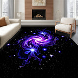 Galactic Spiral with Nebula Clouds and Stellar Clusters in Astral Motif (Purple)