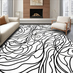 Abstract Ink Swirl With Bold Curves And Dynamic Flow (Black) - ODIKA