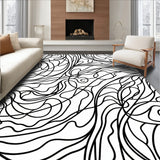 Abstract Ink Swirl With Bold Curves And Dynamic Flow (Black) - ODIKA