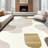 Abstract Feline Beige Area Scratching Mat for Happy Paws & Furniture(Beige)