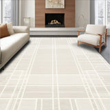 Elegant & Beige Area Modern Geometric(Beige)