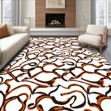 Moody Tie Dye with Interlocking Waves and Rustic Tones (Orange) - ODIKA