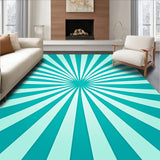 Sunburst Ombre Rays Elegant Sophisticated Minimalist Artwork(Teal)