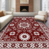 Festive Snowflake Medley with Nordic Inspired Swirls and Motifs(Red)