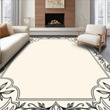 Delicate Floral Motif with Intertwined Vines and Leafy Details (Black)