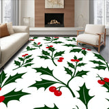 Yuletide Holly Berry Vine Hallway Anti Slip Backing(Green)