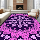 Celestial Starburst Tapestry Design with Radiating Petals (Pink)